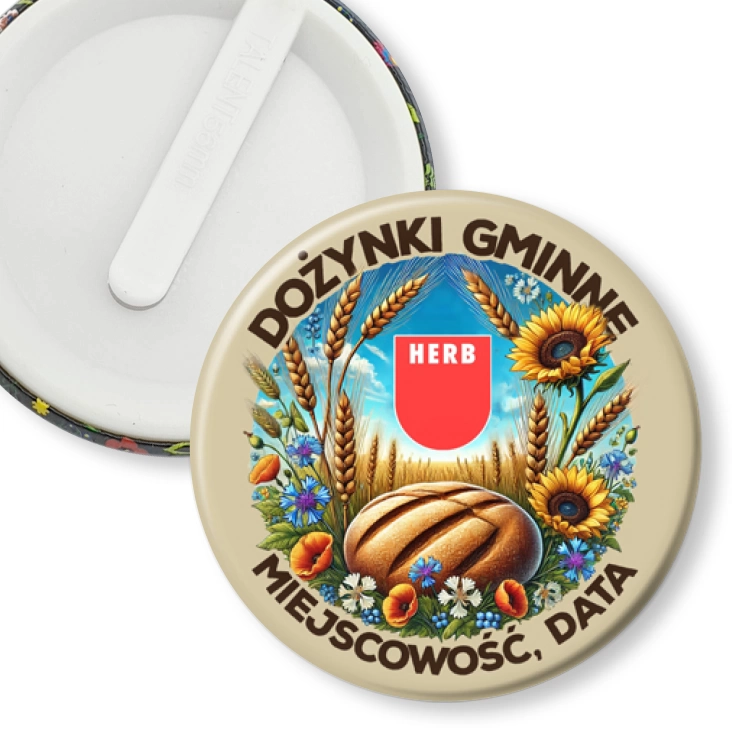 przypinka klips Dożynki z herbem