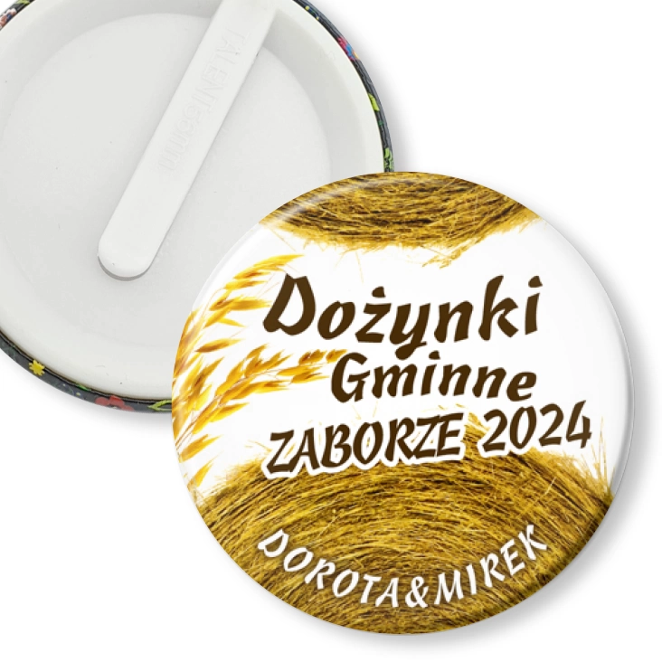 przypinka klips Dożynki Zaborze 2024