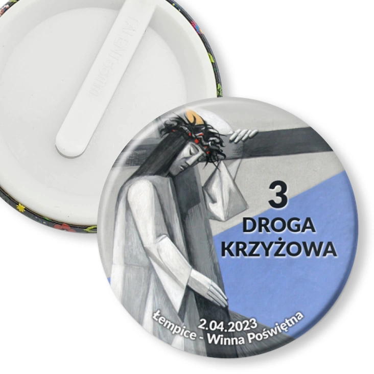 przypinka klips Droga Krzyżowa Łempice Winna Poświętna