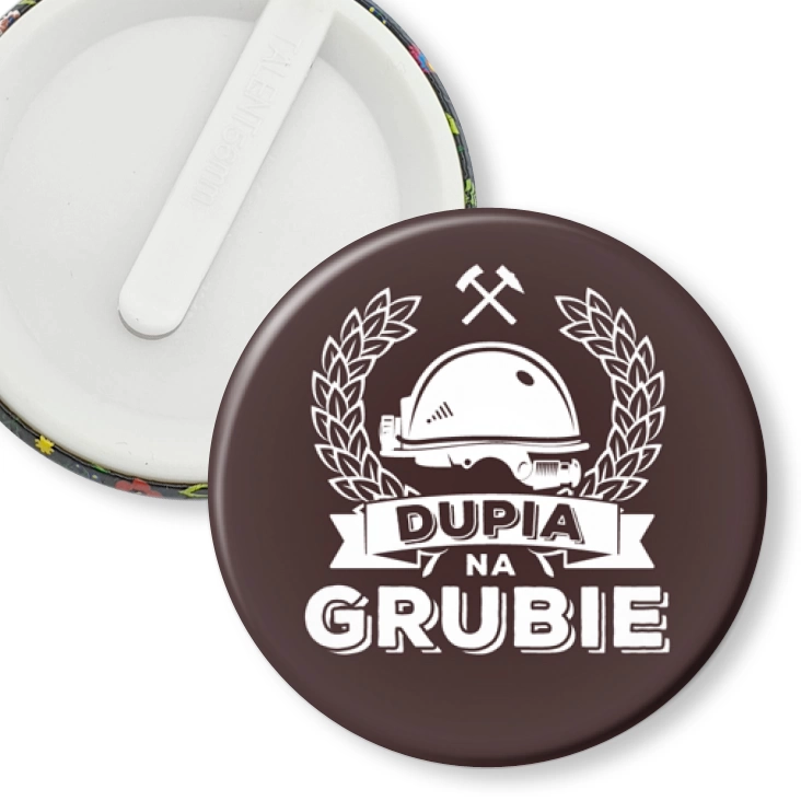 przypinka klips Dupia na grubie