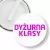 Przypinka klips Dyżurna klasy różowy napis