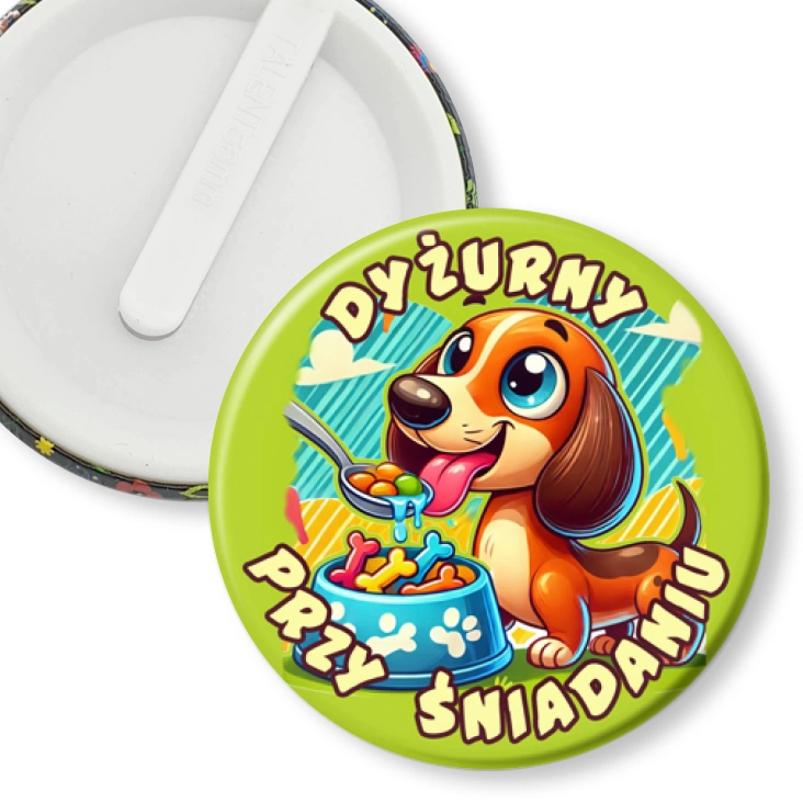 przypinka klips Dyżurny przy śniadaniu