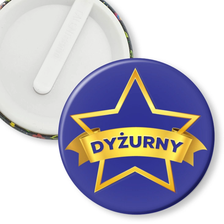 przypinka klips Dyżurny złota gwiazda