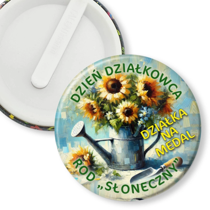 przypinka klips Dzień Działkowca ROD Słoneczny