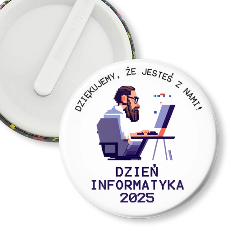 przypinka klips Dzień Informatyka