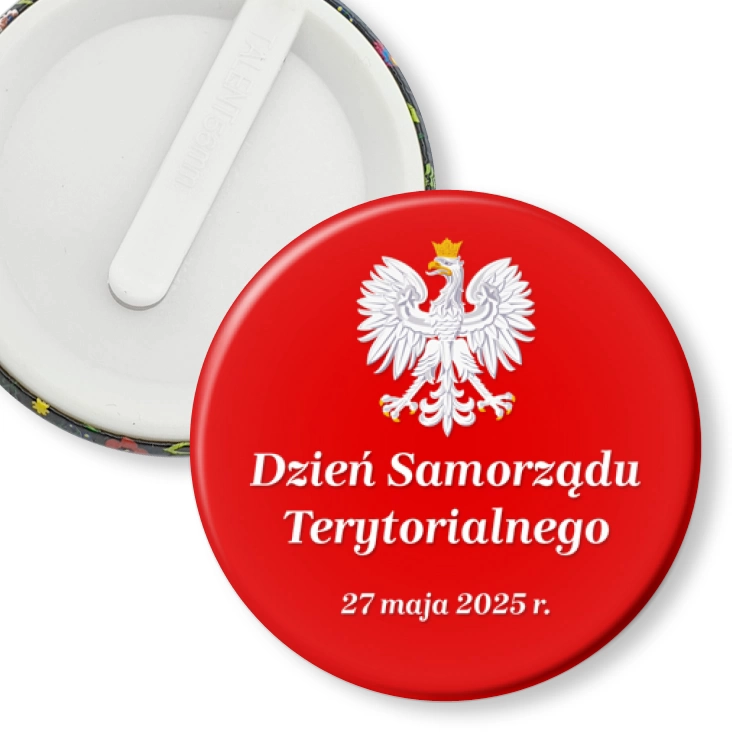 przypinka klips Dzień Samorządu Terytorialnego z orłem