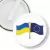 Przypinka klips Flagi Ukraina Unia Europejska