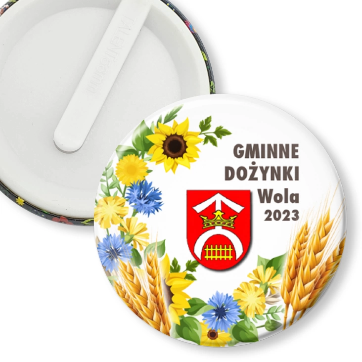 przypinka klips Gminne Dożynki Wola 2023 r.