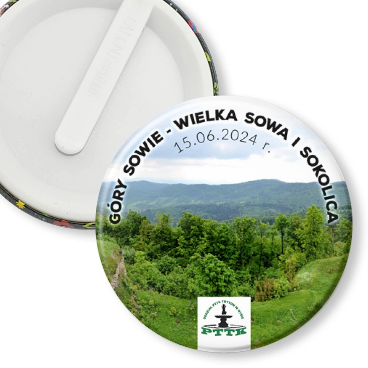 przypinka klips Góry Sowie Wielka Sowa i Sokolica