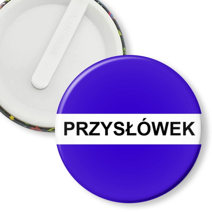 przypinka klips Gramatyka przysłówek