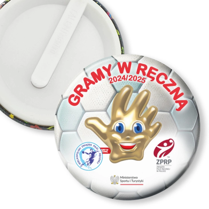 przypinka klips Gramy w ręczną 2024 2025