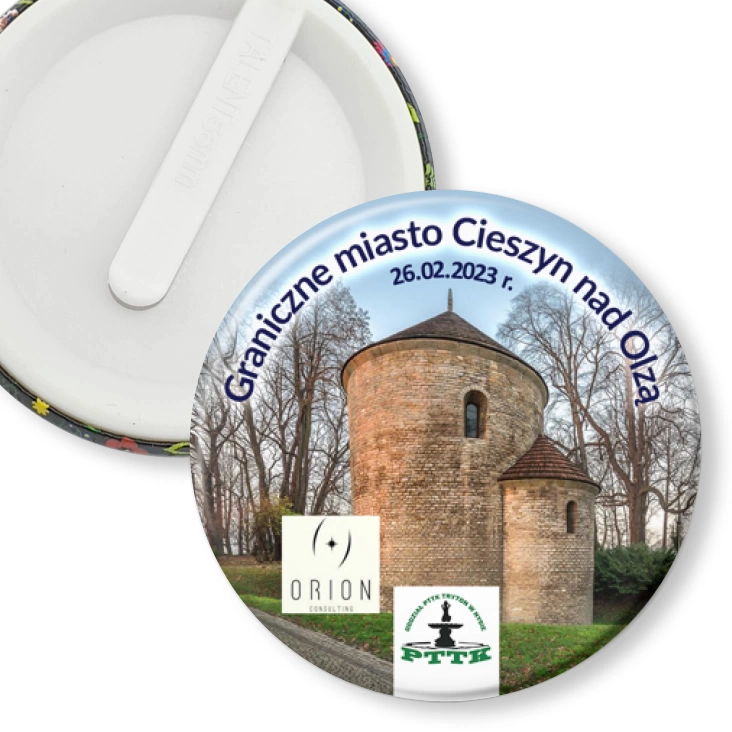 przypinka klips Graniczne miasto Cieszyn nad Olzą 2023