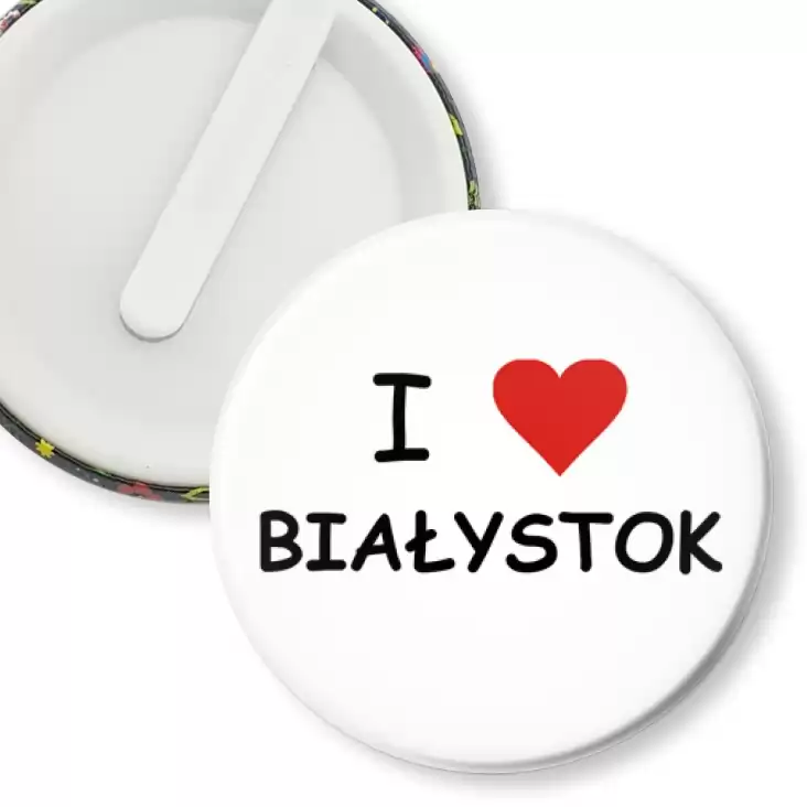 przypinka klips I love Białystok