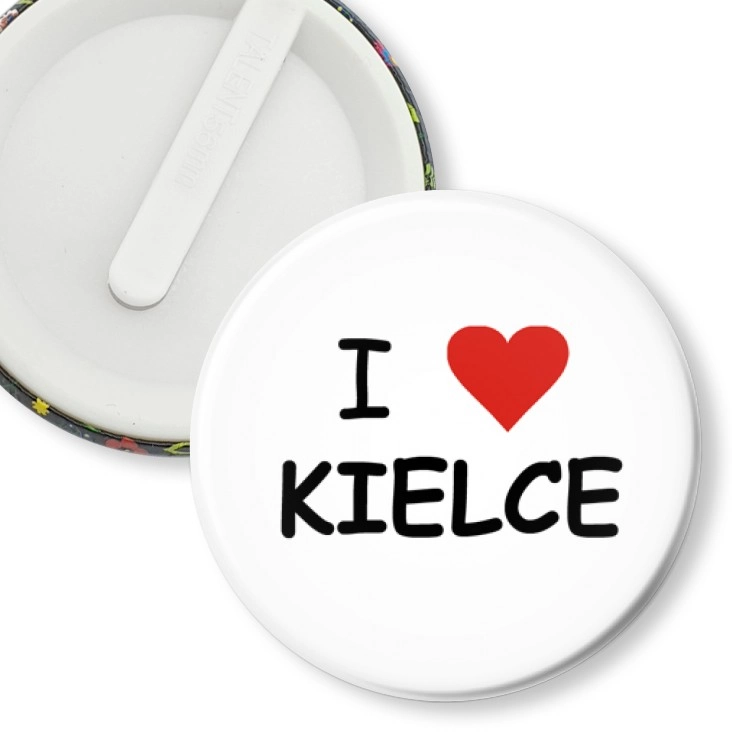 przypinka klips I love Kielce