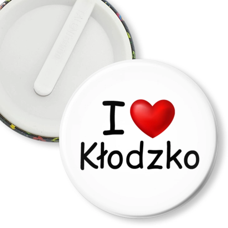 przypinka klips I love Kłodzko