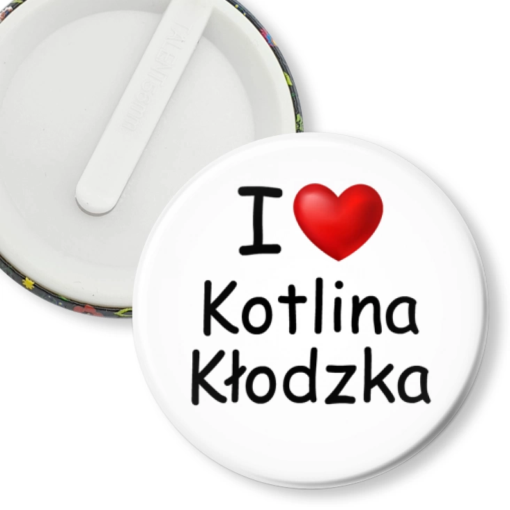 przypinka klips I love Kotlina Kłodzka