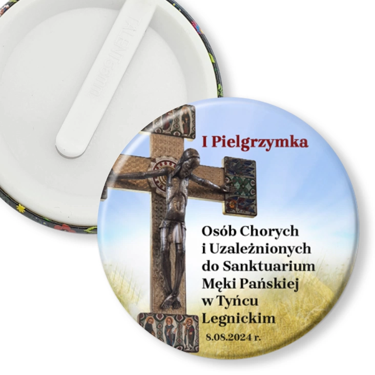 przypinka klips I Pielgrzymka Osób Chorych i Uzależnionych 2024