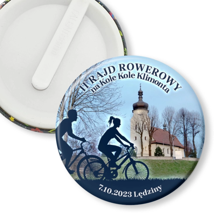 przypinka klips II Rajd Rowerowy na Kole Kole Klimonta 2023