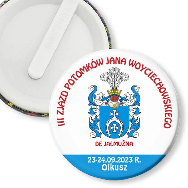 przypinka klips III Zjazd Potomków Jana Wojciechowskiego Olkusz
