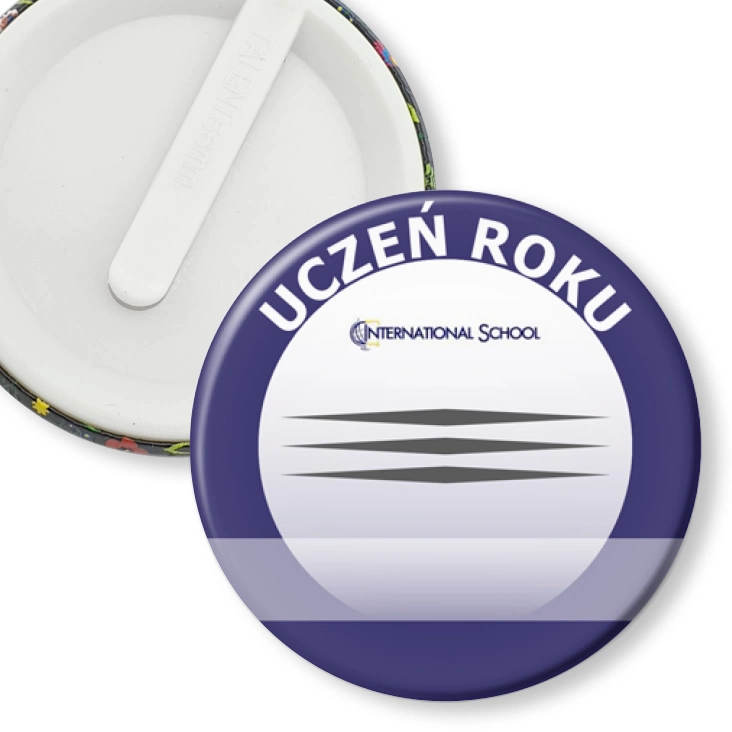 przypinka klips International School - Uczeń roku