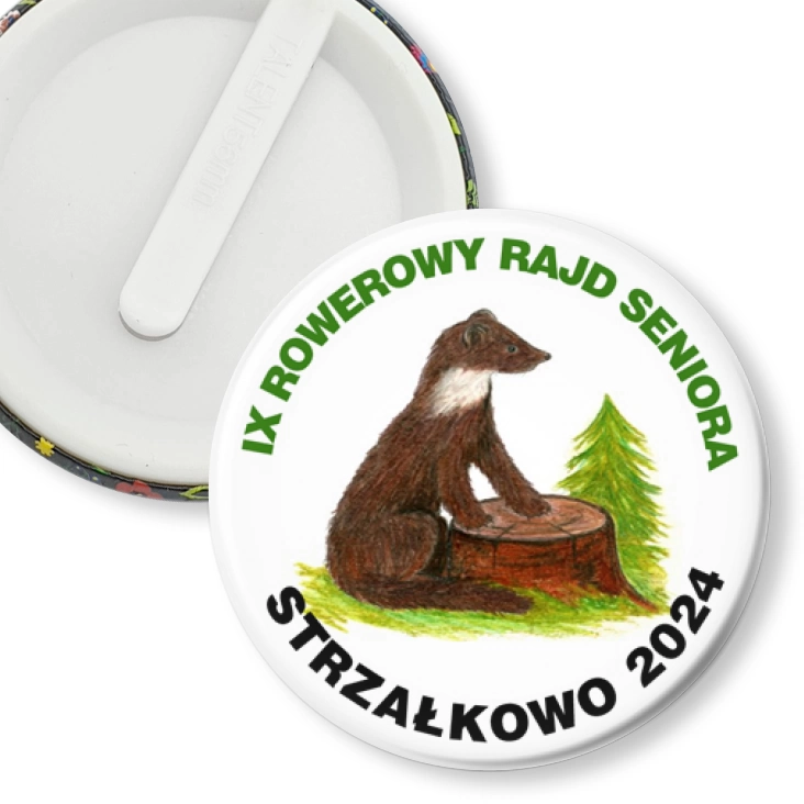 przypinka klips IX Rowerowy Rajd Seniora Strzałkowo 2024