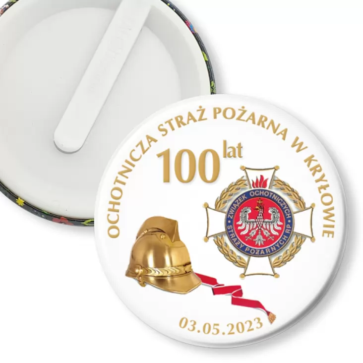 przypinka klips Jubileusz 100 lat OSP w Kryłowie