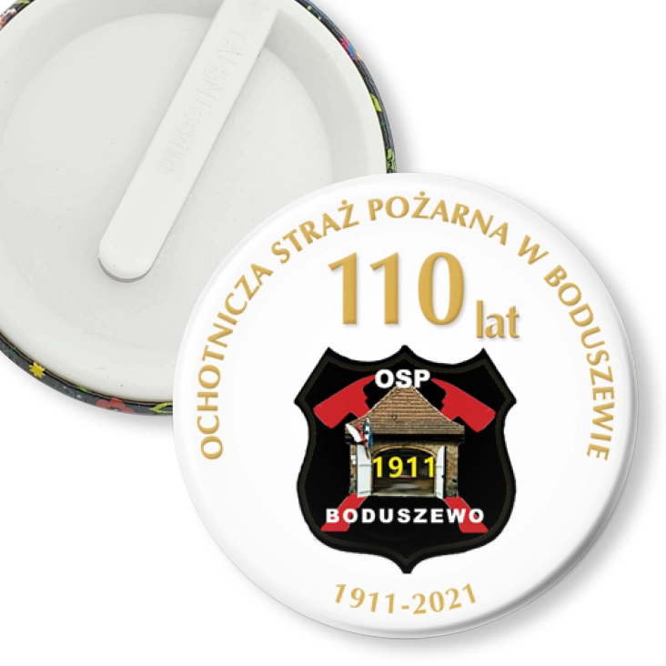 przypinka klips Jubileusz 110 lat OSP Boduszewo