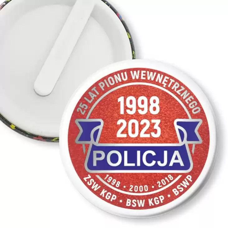 przypinka klips Jubileusz 25 lat Pionu Wewnętrznego Policja