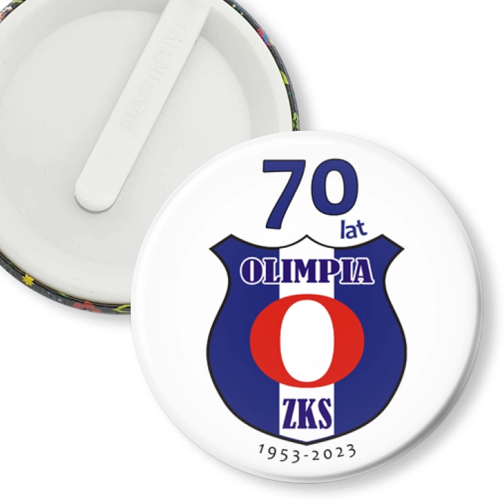 przypinka klips Jubileusz 70 lat Olimpia ZKS