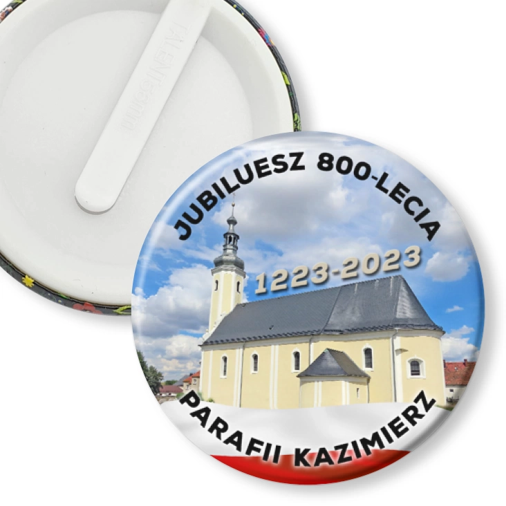 przypinka klips Jubileusz 800-lecia Parafii Kazimierz
