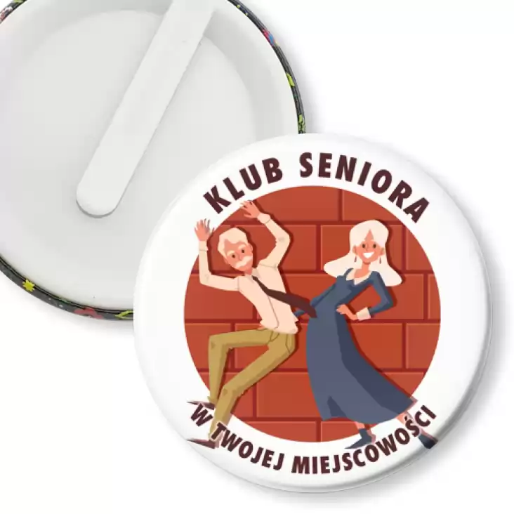 przypinka klips Klub Seniora para seniorów