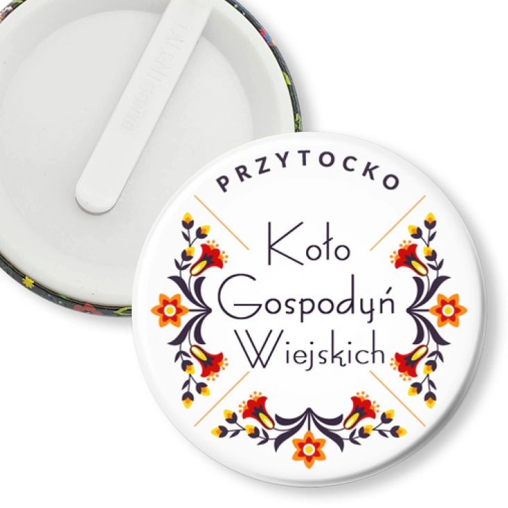 przypinka klips Koło Gospodyń Wiejskich Przytocko