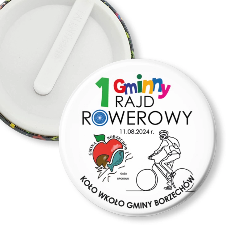 przypinka klips Koło wkoło Gminy Borzechów
