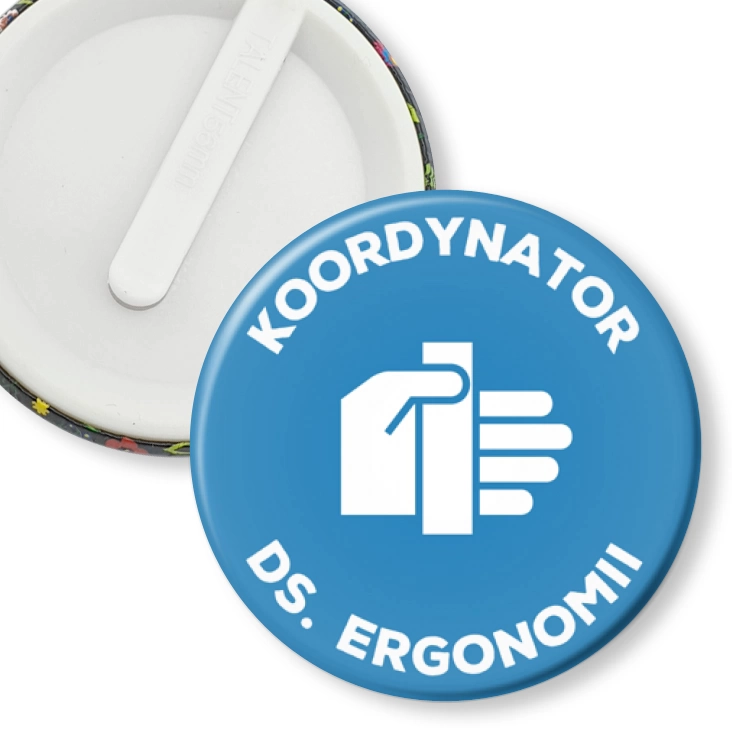 przypinka klips Koordynator ds. ergonomii