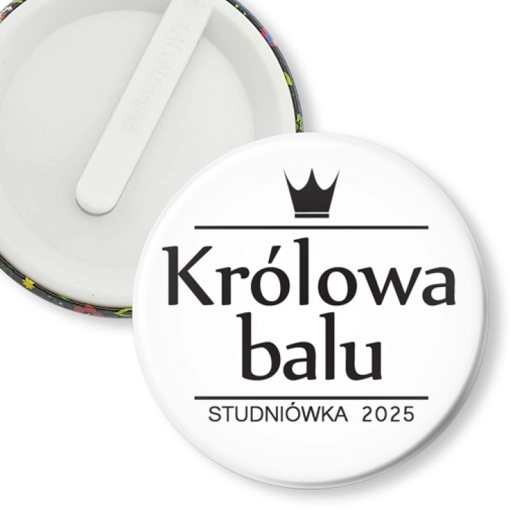 przypinka klips Królowa balu na studniówkę