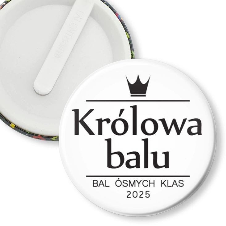 przypinka klips Królowa Balu Ósmych Klas