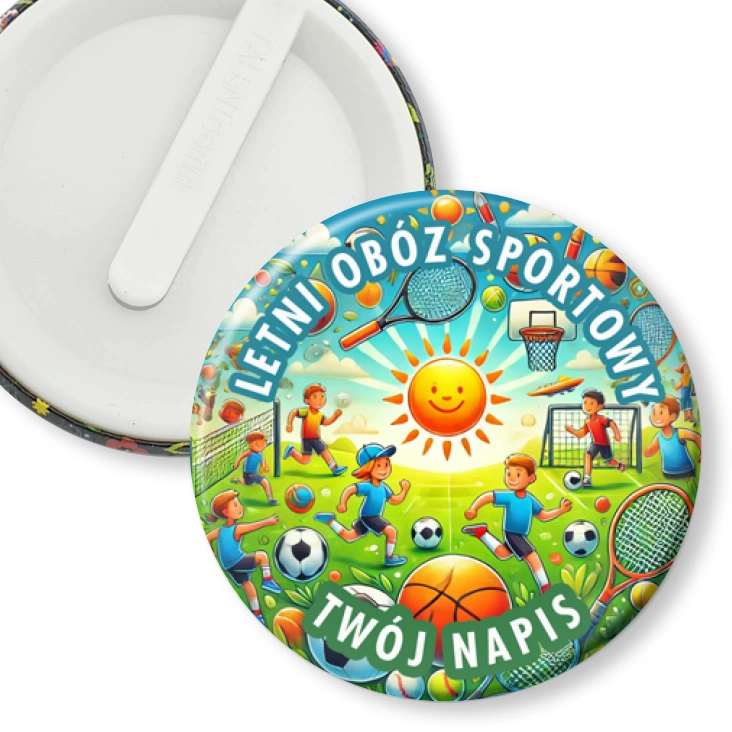 przypinka klips Letni obóz sportowy