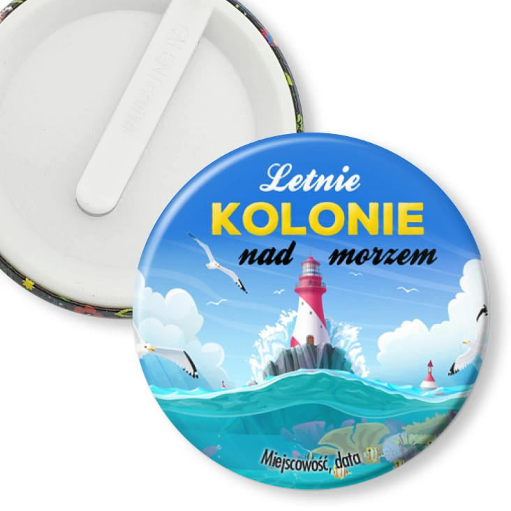 przypinka klips Letnie kolonie nad morzem