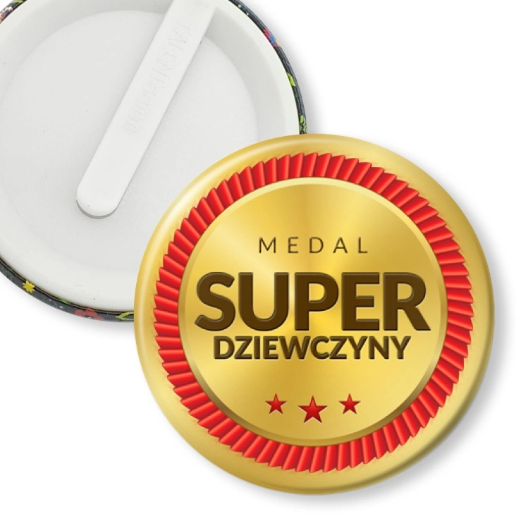 przypinka klips Medal Super Dziewczyny