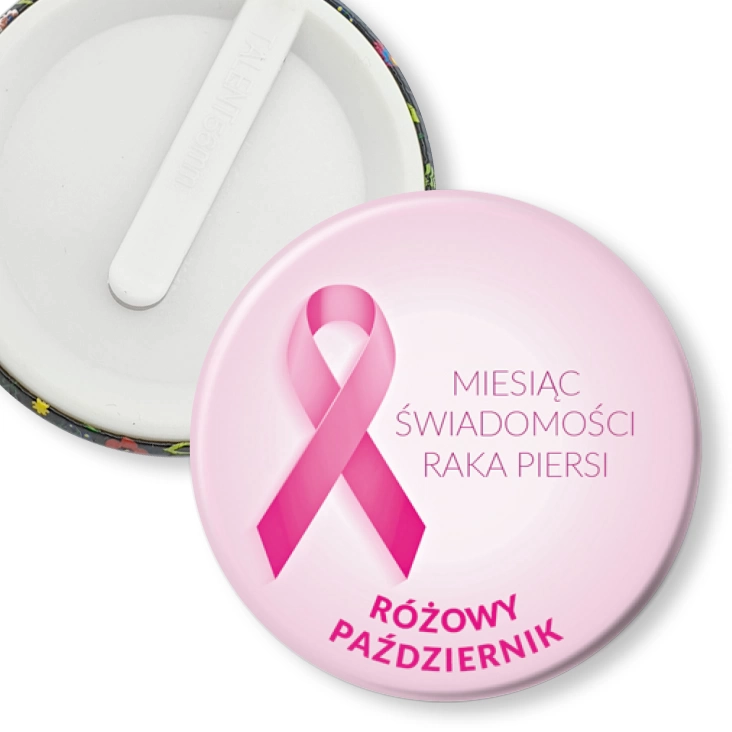 przypinka klips Miesiąc Świadomości Raka Piersi