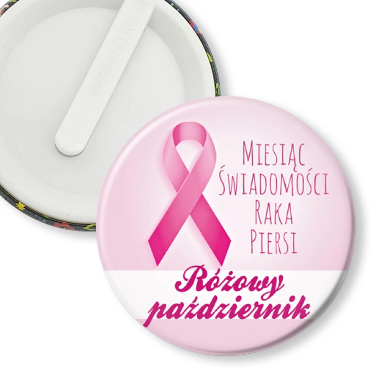 przypinka klips Miesiąc Świadomości Raka Piersi u Kobiet
