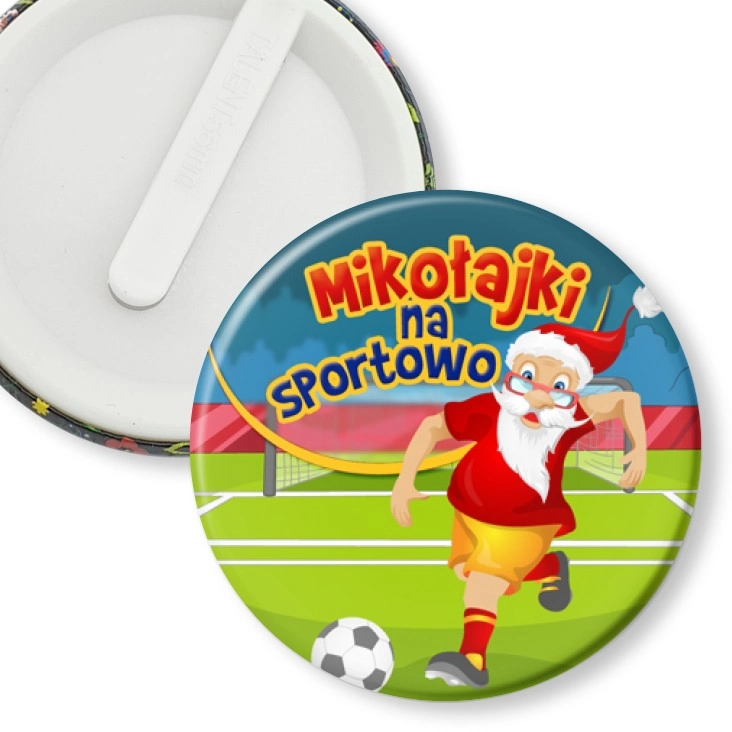 przypinka klips Mikołajki na sportowo Piłka nożna