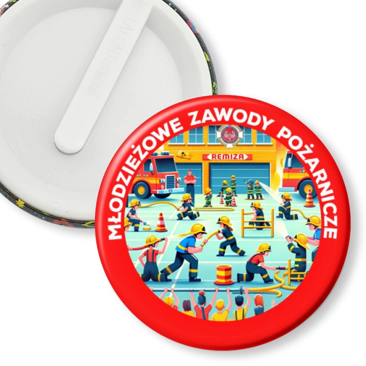 przypinka klips Młodzieżowe Zawody Pożarnicze