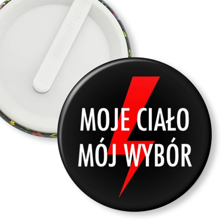 przypinka klips Moje ciało mój wybór