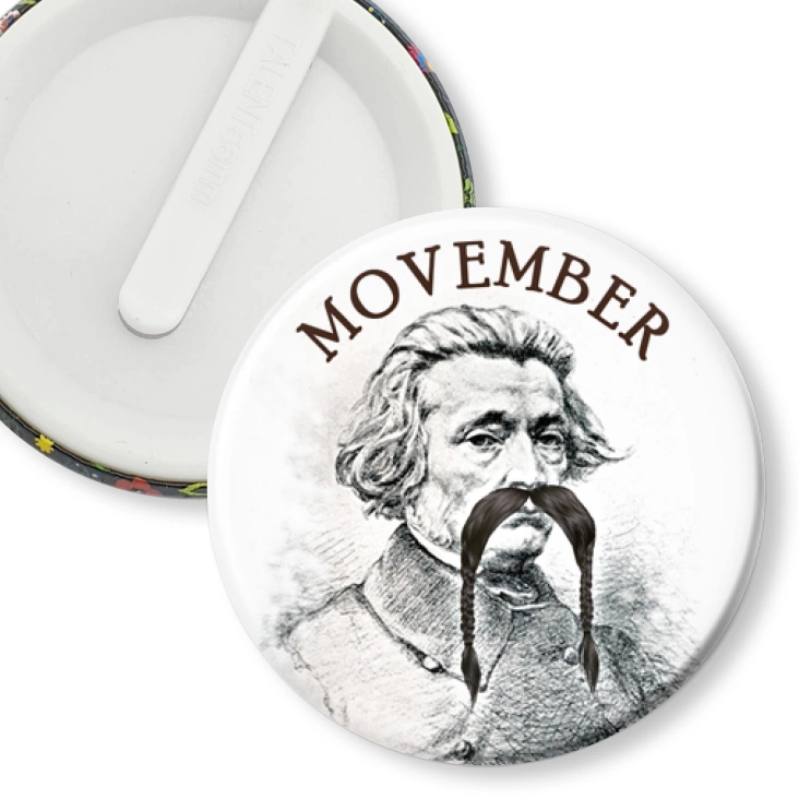 przypinka klips Movember Adam Mickiewicz