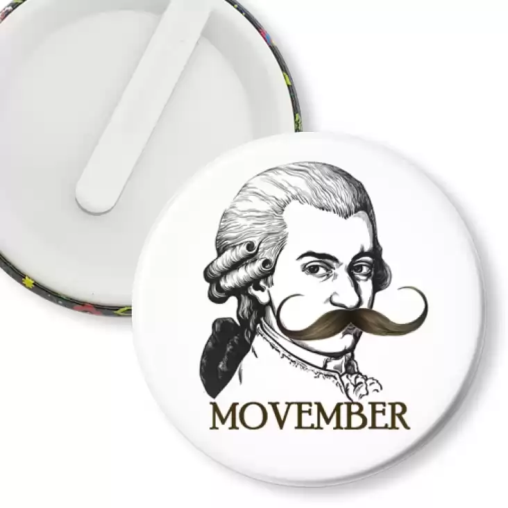 przypinka klips Movember Mozart