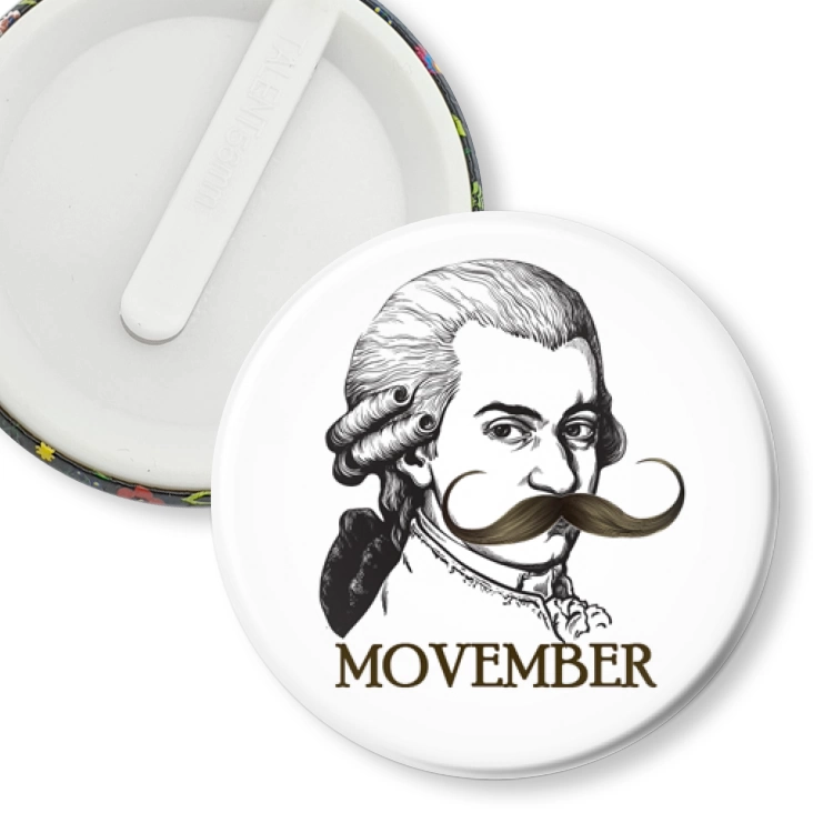 przypinka klips Movember Mozart