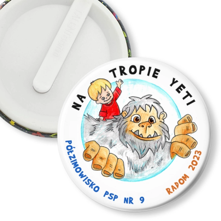 przypinka klips Na tropie Yeti Półzimowisko PSP nr 9 Radom