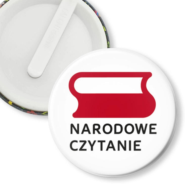 przypinka klips Narodowe Czytanie logo