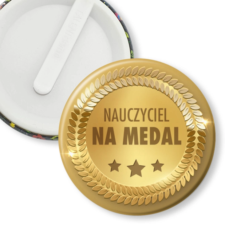 przypinka klips Nauczyciel na medal